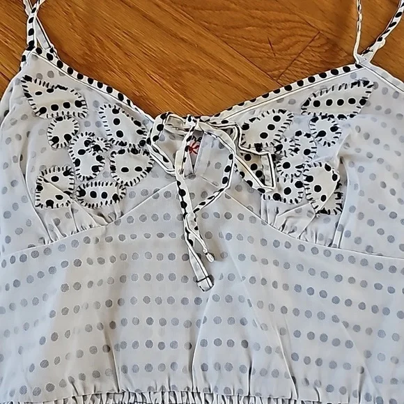 NWT Vintage Free People Polka Dot Tank Top - Size Small (2007)